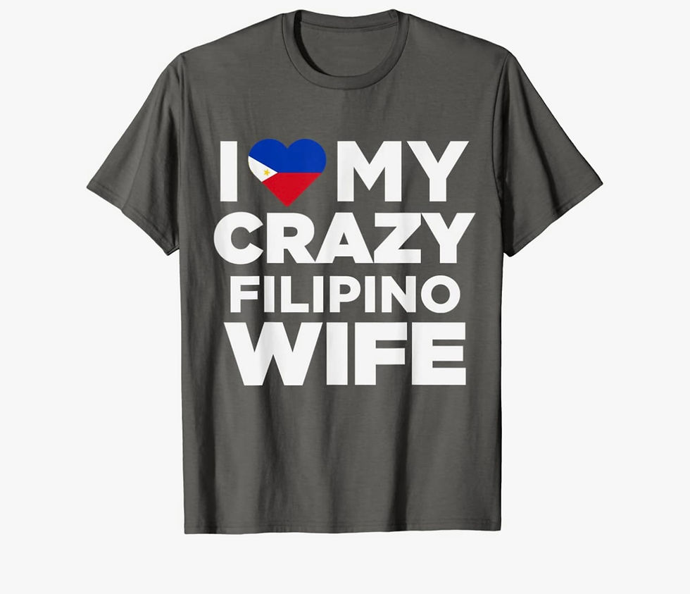 Thumbnail: I Love My Crazy Filipino Wife-Unisex 100% Cotton Crew T-Shirt