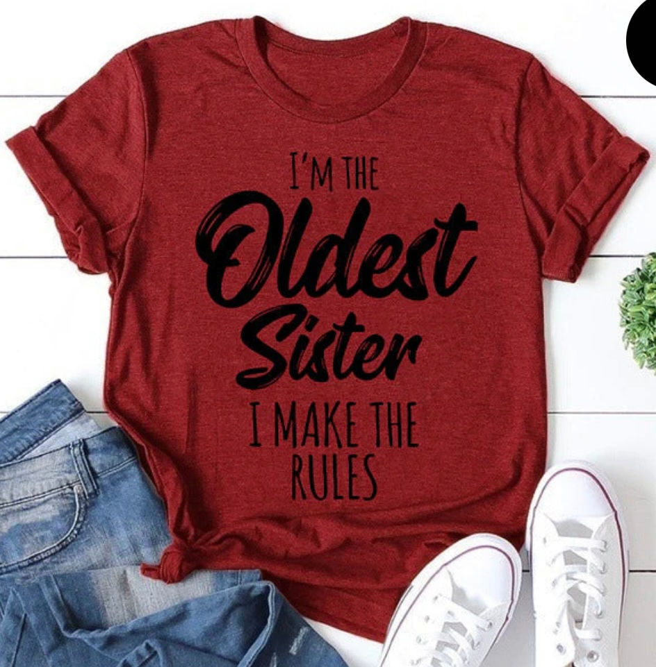 Thumbnail: I'm The Oldest Sister - Women’s Relaxed Heather Short Sleeve Crew T-Shir