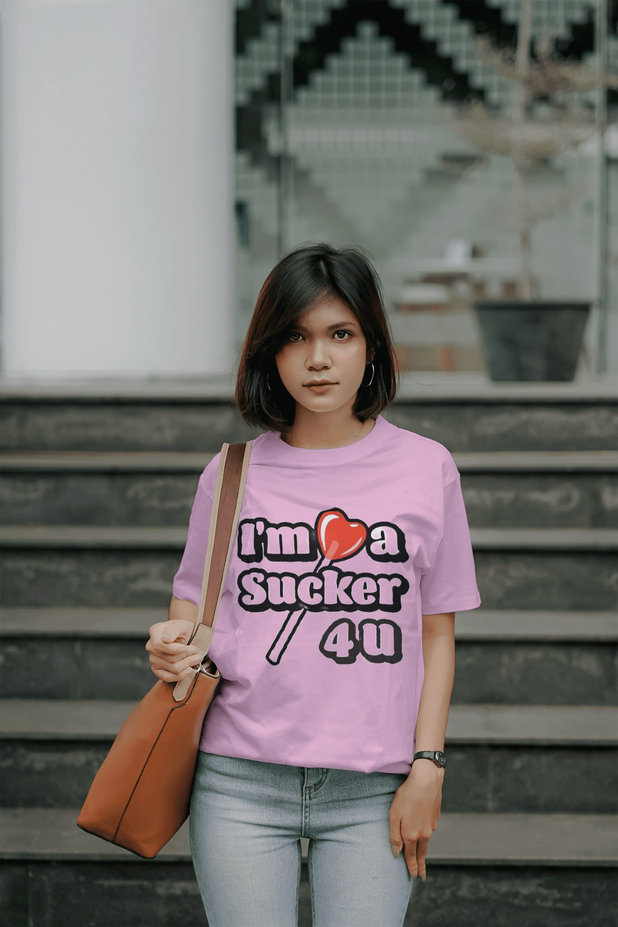 I’m A Sucker For You (DTF)-Unisex Crew T-Shirt 100% Cotton Short Slee