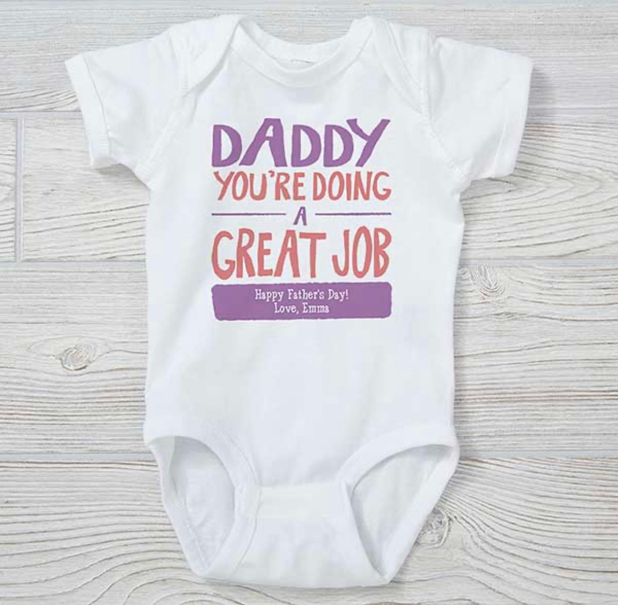 Daddy You're Doing a Great Job-Baby Bodysuit 100% Cotton Short Sleeve Onesie