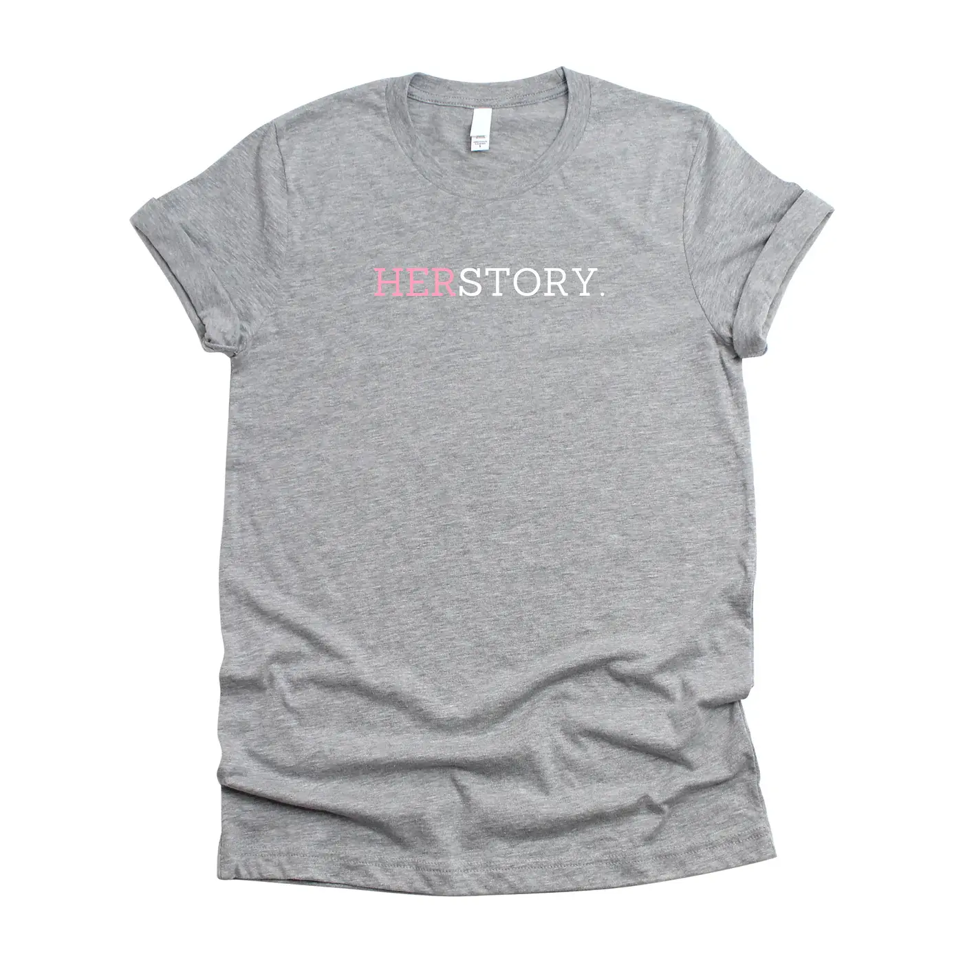 HERSTORY-Women’s Crew T-Shirt Relaxed 100% Cotton Short Sleeve