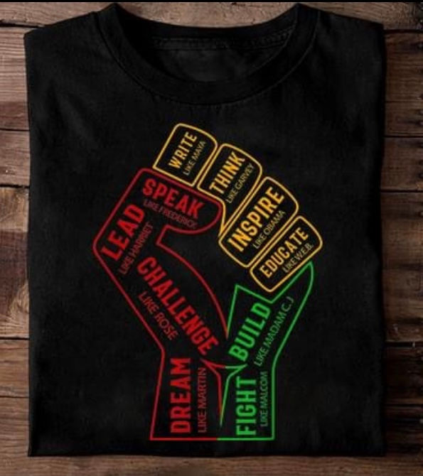 LEAD SPEAK CHALLENGE Power Fist-Unisex 100% Cotton Short Sleeve Crew T-Shirt