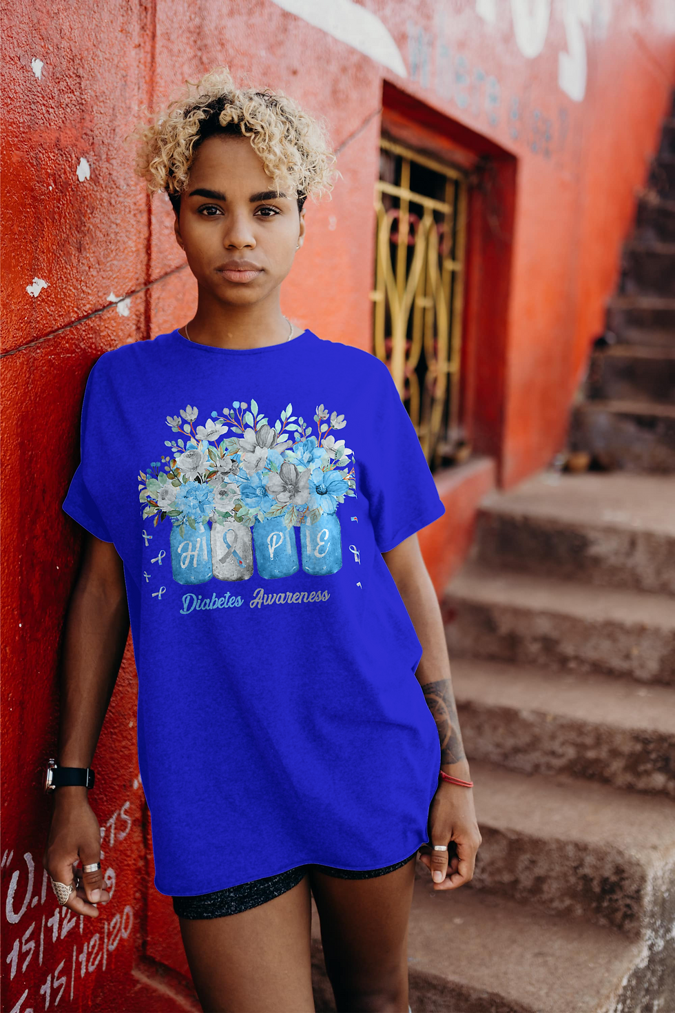 Thumbnail: HOPE Diabetes Awareness (DTF)-Unisex 100% Cotton Crew T-Shirt