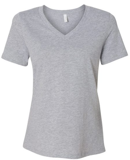 Thumbnail: Auntie - Women’s Relaxed Heather Short Sleeve V-Neck T-Shirt