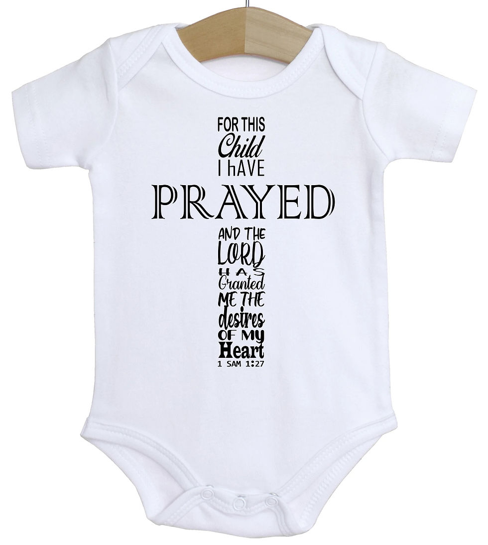 For This Child I Have Prayed For-Baby Bodysuit 100% Cotton Short Sleeve Onesie