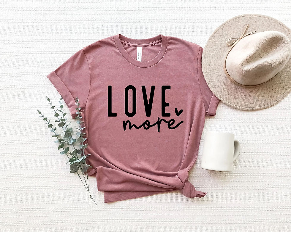 Thumbnail: Love More - Women’s Relaxed 100% Cotton Short Sleeve Crew T-Shirt