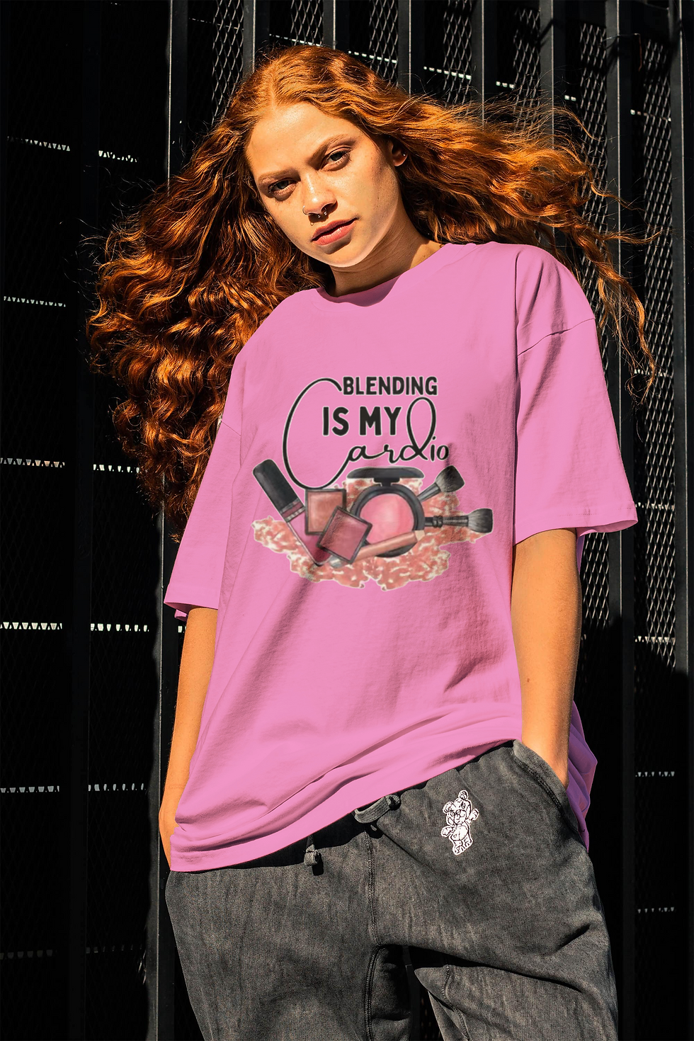 Thumbnail: Blending Is My Cardio (DTF)-Unisex Crew T-Shirt 100% Cotton Short Sleeve