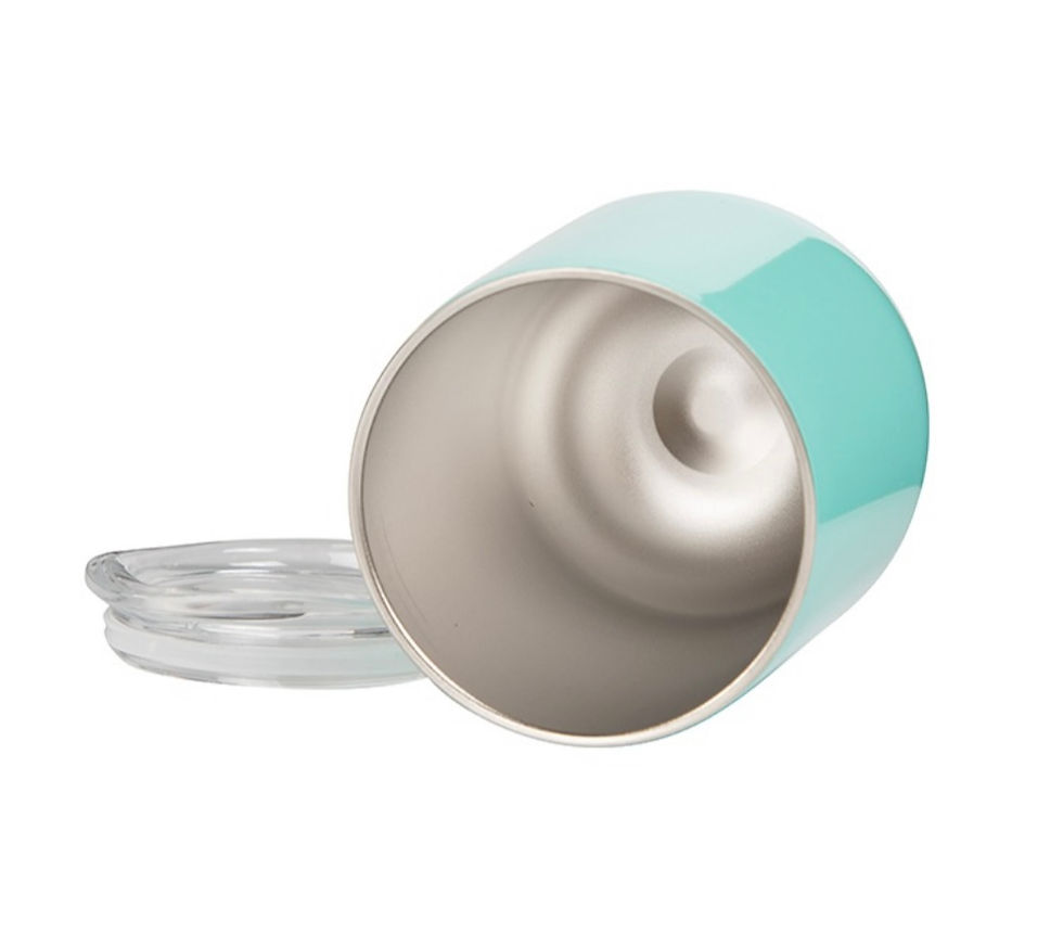 Thumbnail: Personalized 12 oz. LIGHT BLUE STAINLESS STEEL Wine Tumbler