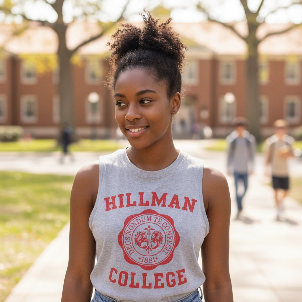 Hillman College HBCU 90s TV Show Women’s Racerback Tank – Jersey Knit Sleeveless