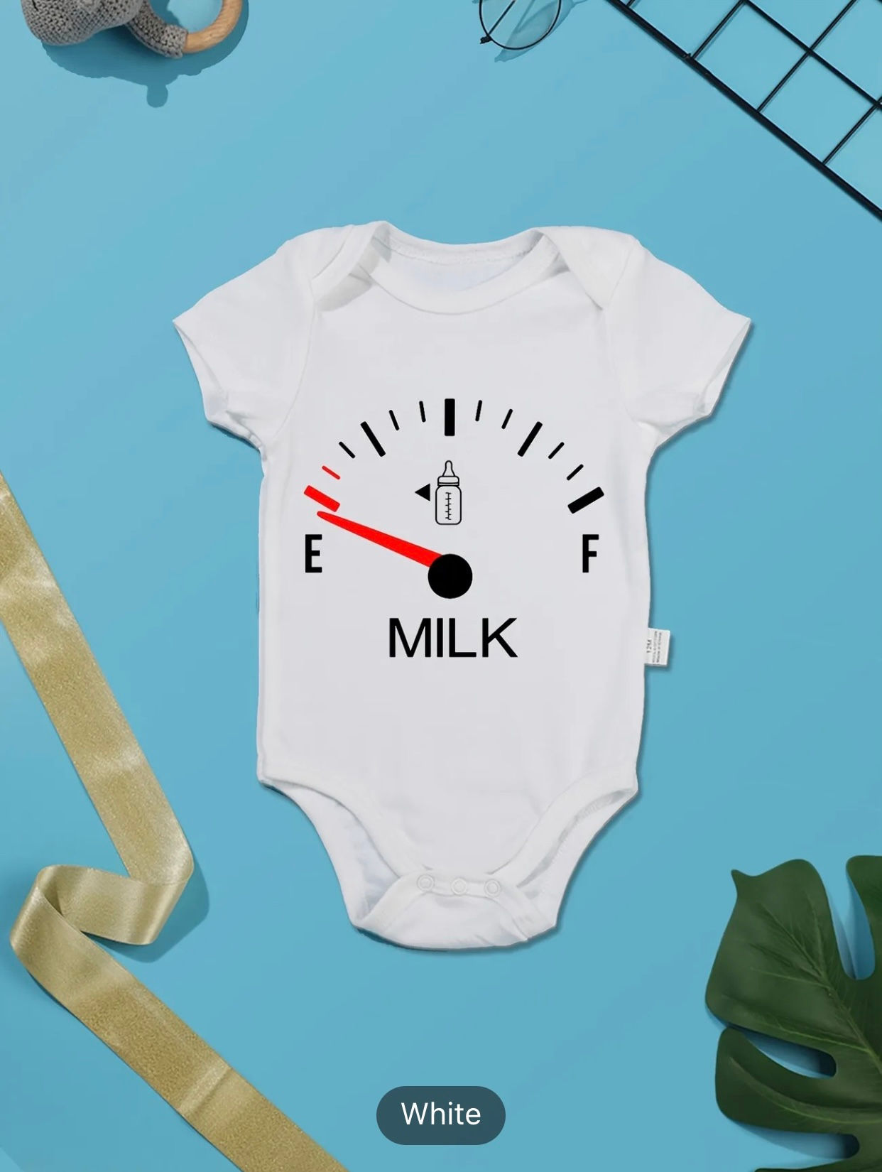 MILK Fuel-Baby Bodysuit 100% Cotton Short Sleeve Onesie