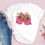 Thumbnail: Pink and Green (DTF)-Unisex Crew T-Shirt 100% Cotton Short Sleeve