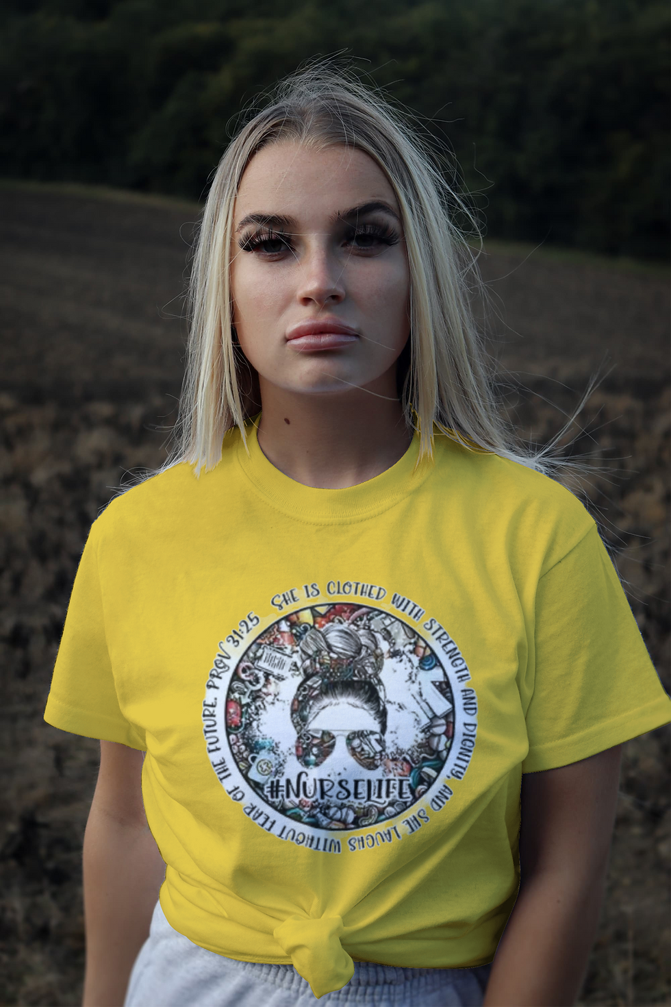 Thumbnail: #NURSELIFE (DTF)-Unisex Crew T-Shirt 100% Cotton Short Sleeve