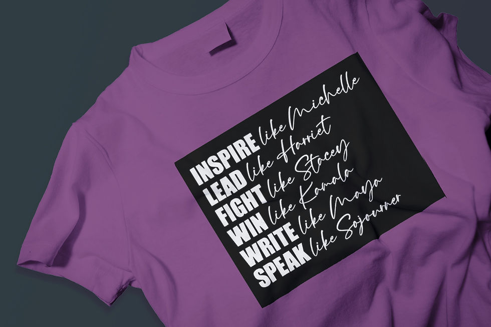 Thumbnail: Inspire Like Michelle Lead-Women’s 100% Cotton Short Sleeve Crew T-Shirt