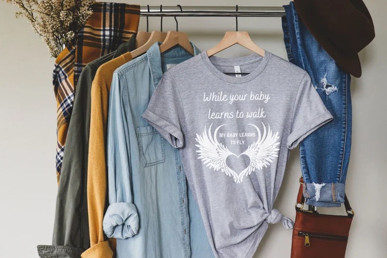 Thumbnail: While Your Baby Learns To Walk-Unisex Crew T-Shirt 100% Cotton Short Sleeve