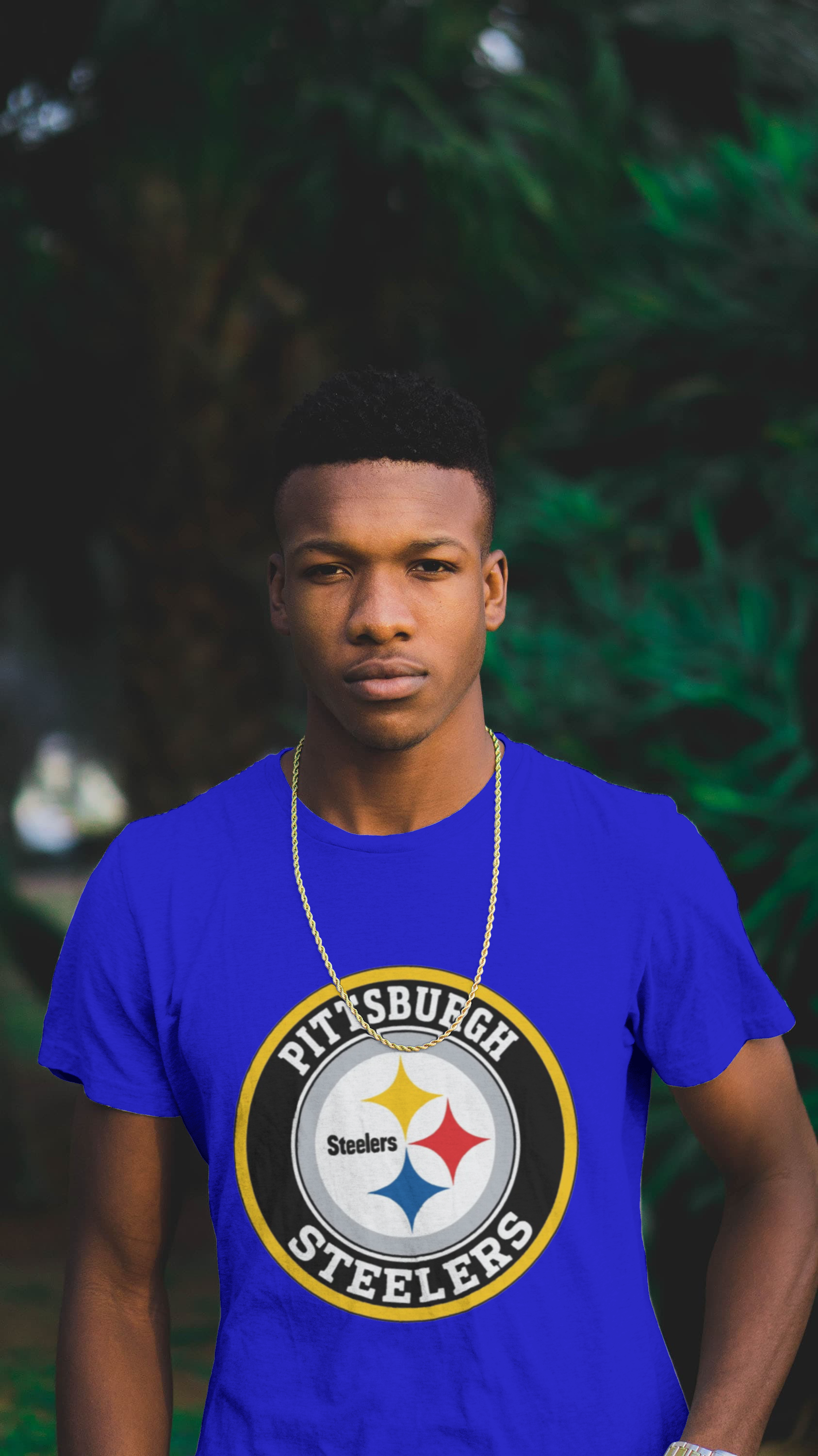 Pittsburgh Steelers Logo (DTF)-Adult Unisex Crew T-Shirt 100% Cotton Short Sleev