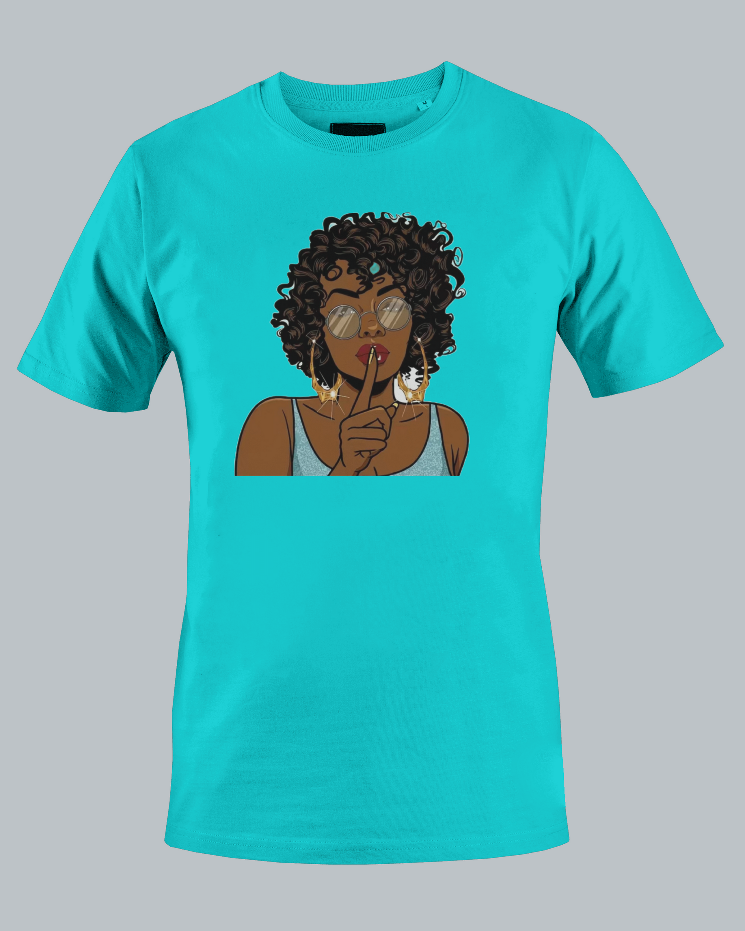 Shhhh (DTF)-Unisex Crew T-Shirt 100% Cotton Short Sleeve