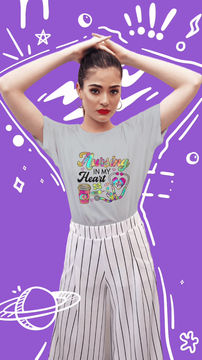 Nursing In My Heart (DTF)-Unisex Crew T-Shirt 100% Cotton Short Sleeve