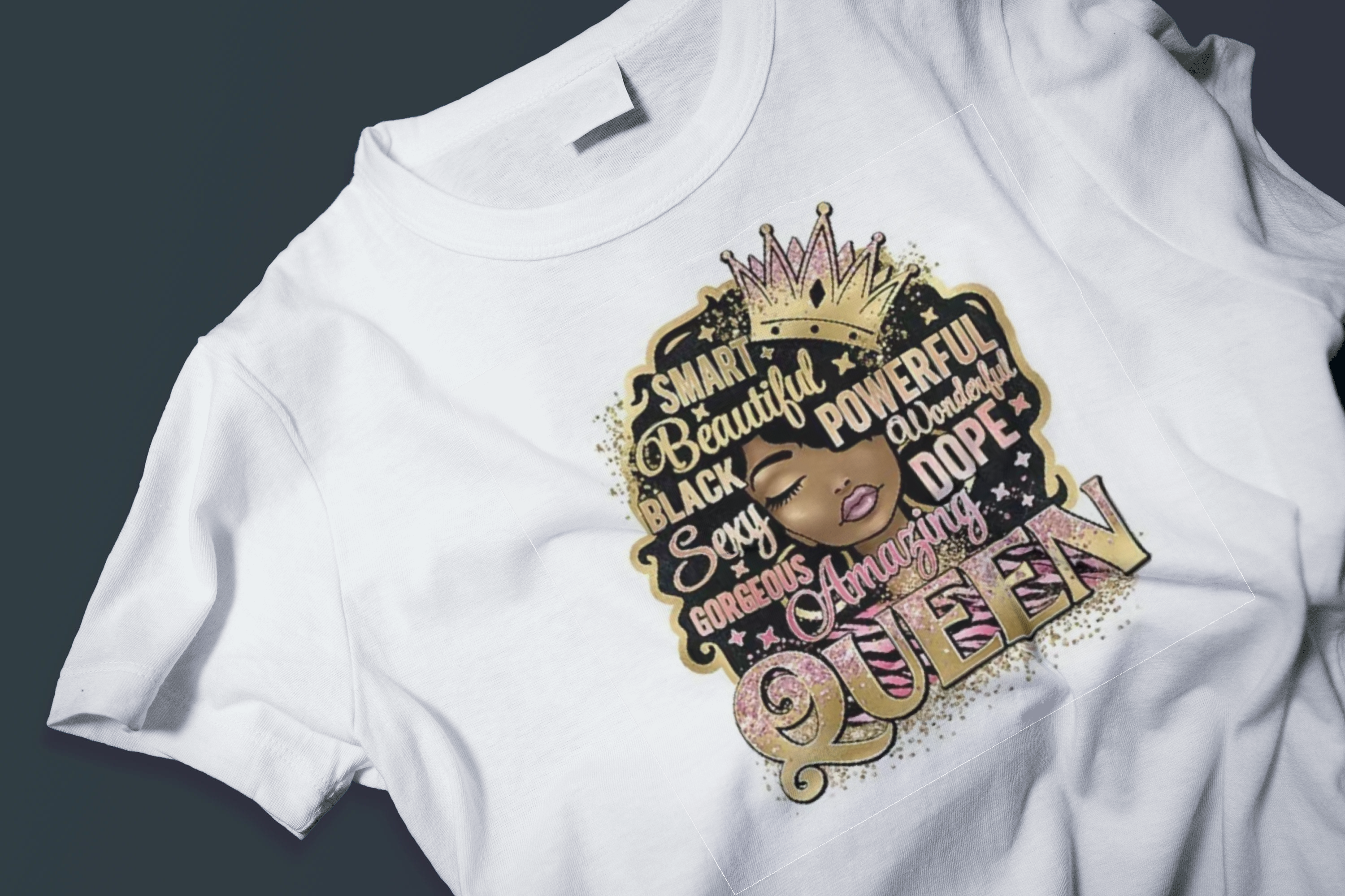 Queen (DTF)-Unisex Crew T-Shirt 100% Cotton