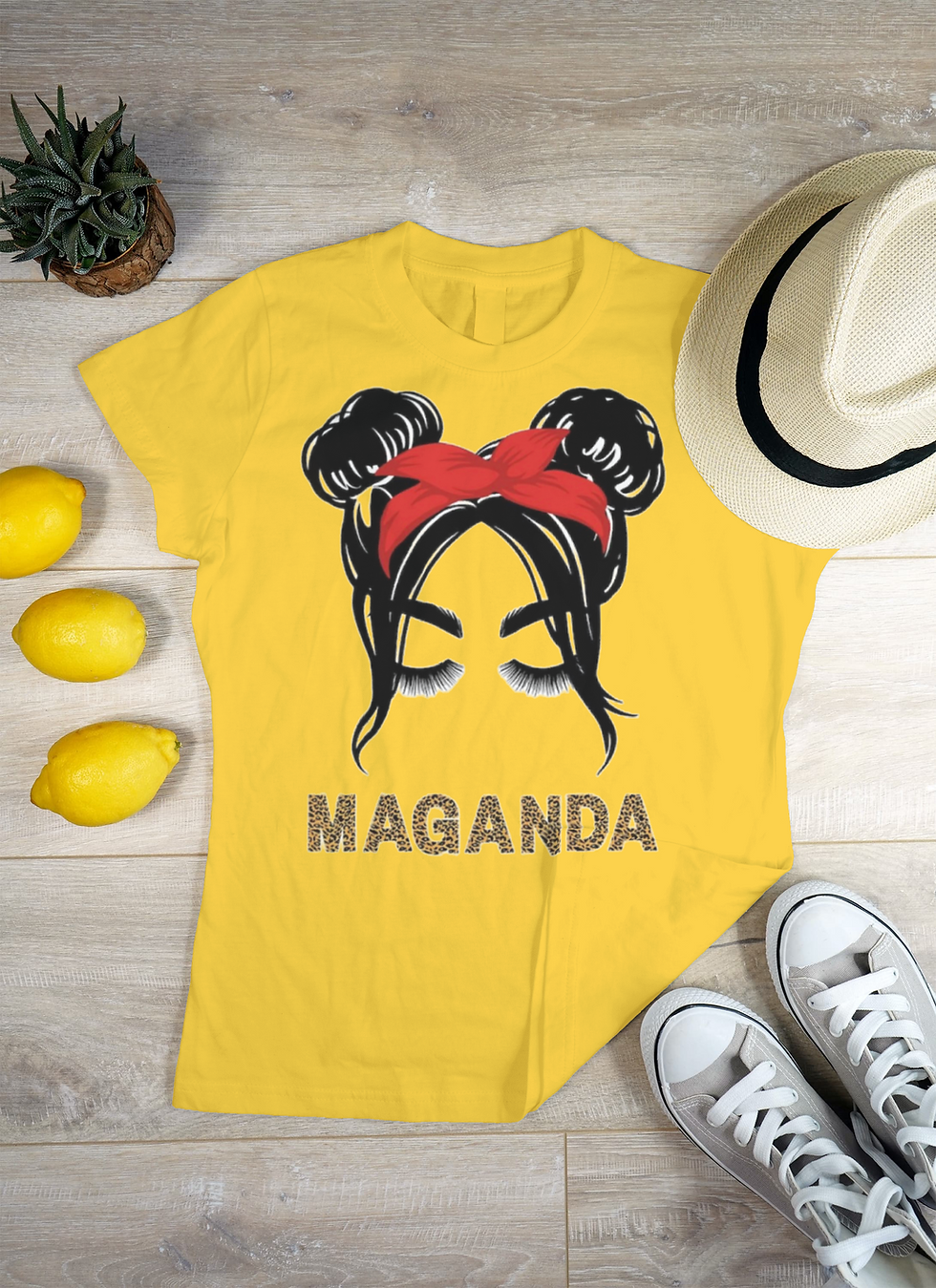Thumbnail: Maganda 🇵🇭-Women’s 100% Cotton Short Sleeve Crew T-Shirt