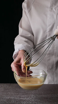 Galets de crème anglaise fondus Ogust