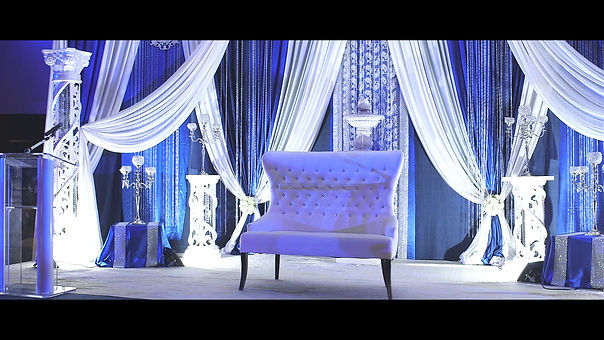 Gorgeous decor at the stage for Jos and Nibha's reception.