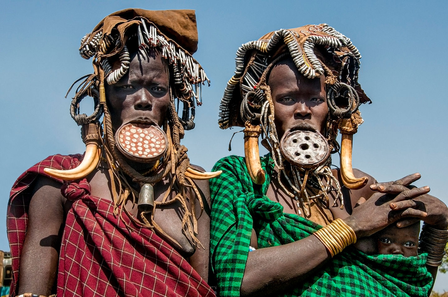 Mursi Women with Lip Plates, Ethiopia