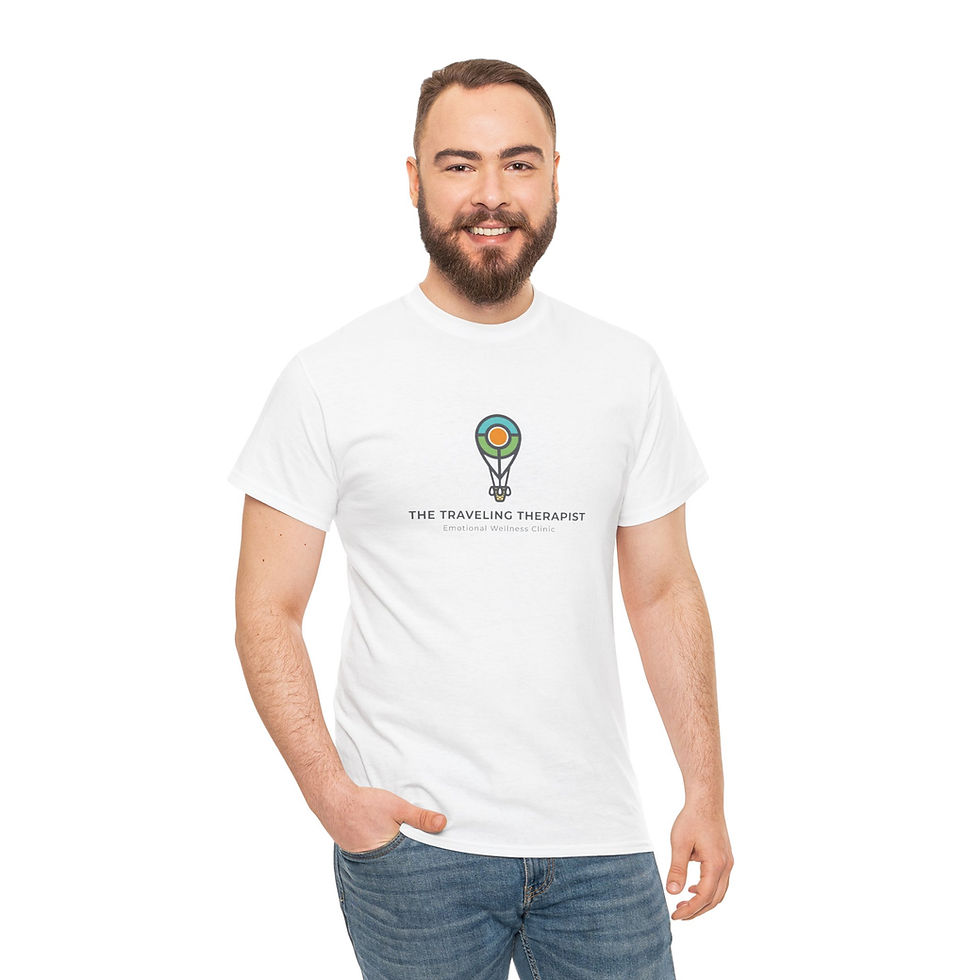 Miniatura: Unisex Heavy Cotton Tee - Mental Health Journey Tee, Casual Wear