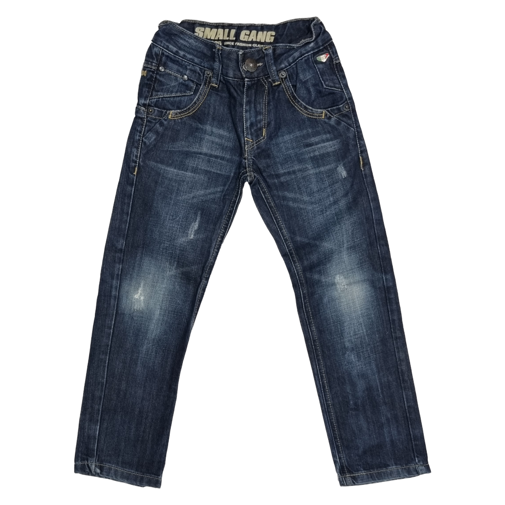 Jeans desgastados bordados • Small Gang • 6 años