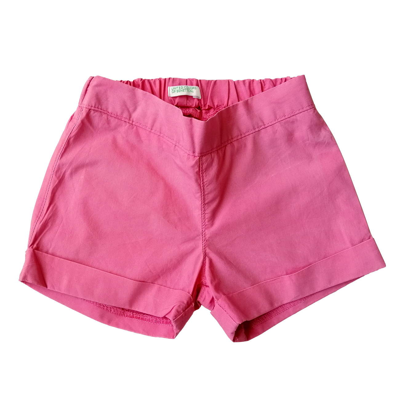 Short tela rosa · Benetton · 0/3 meses