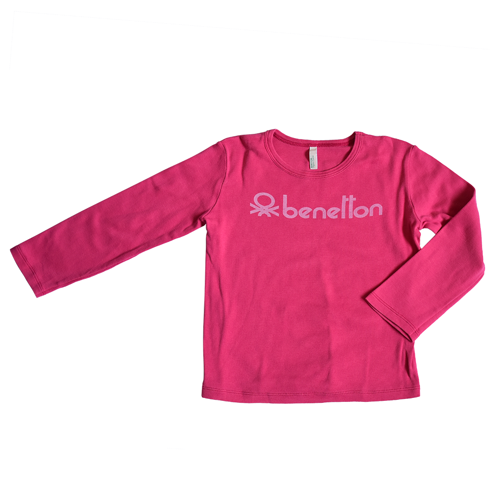 Polera fucsia estampada · Benetton · 3 años