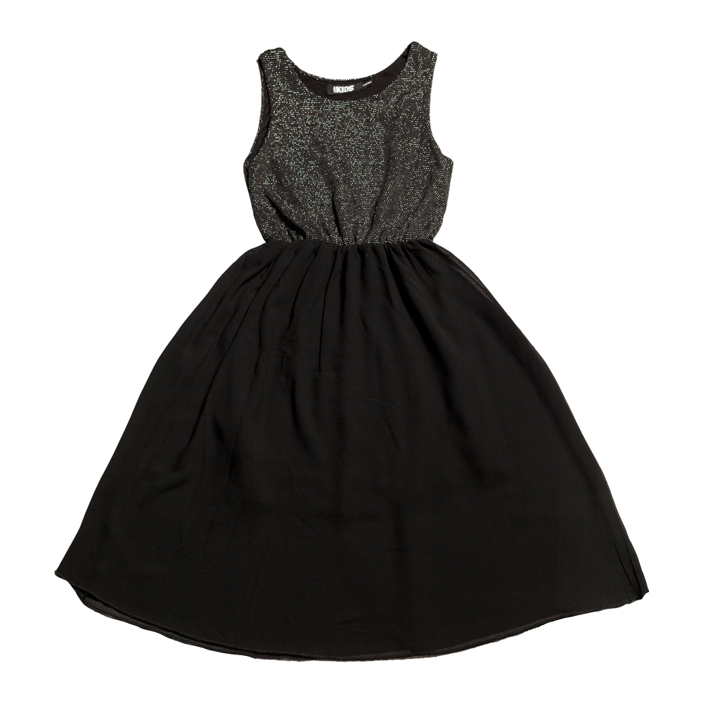 Vestido gasa negra y brillos • Europe Kids • 11/12 años