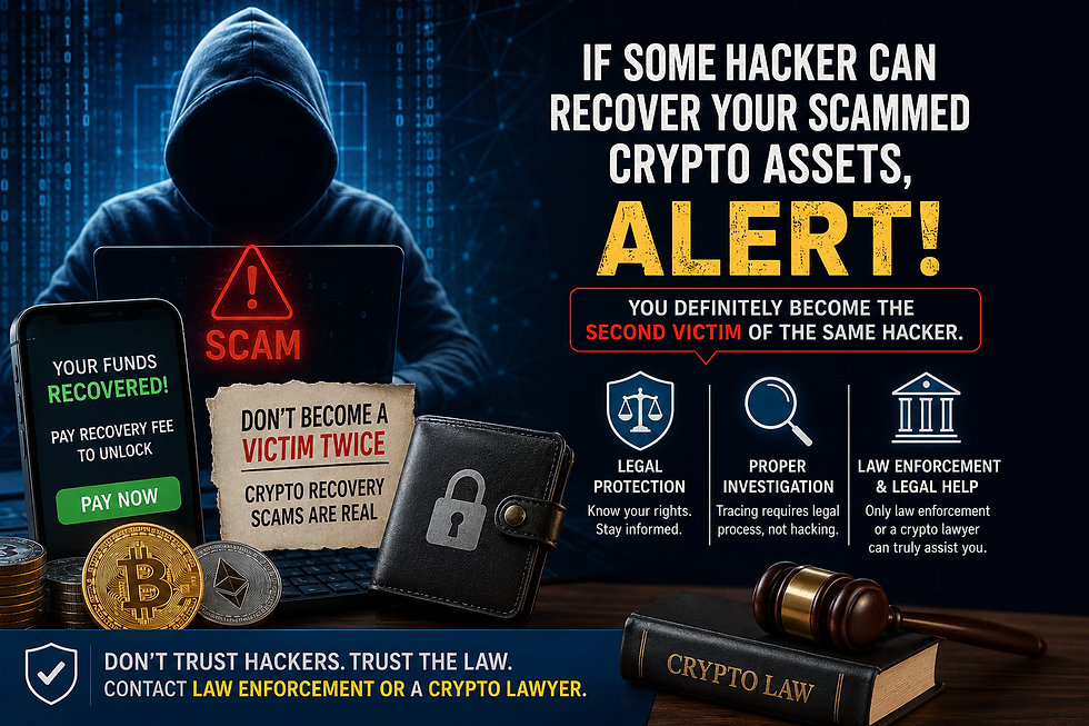 Hackers Cannot Legitimately Recover Your Stolen Crypto