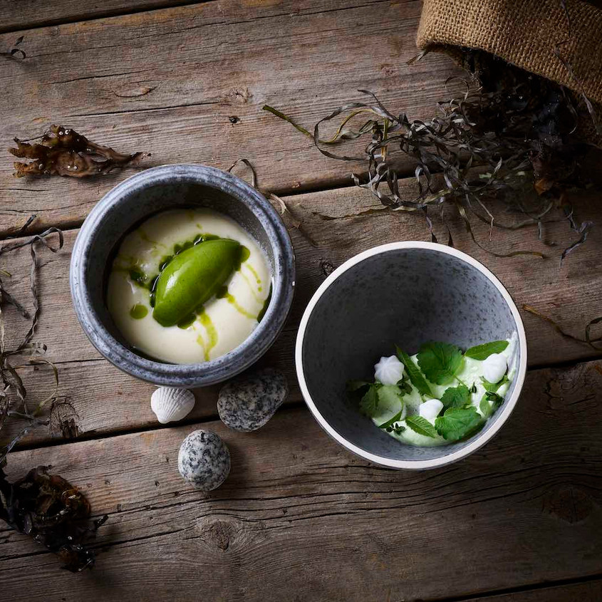 Citronfromage med Thailandsk basilikum
Lemon foam with Thai basil