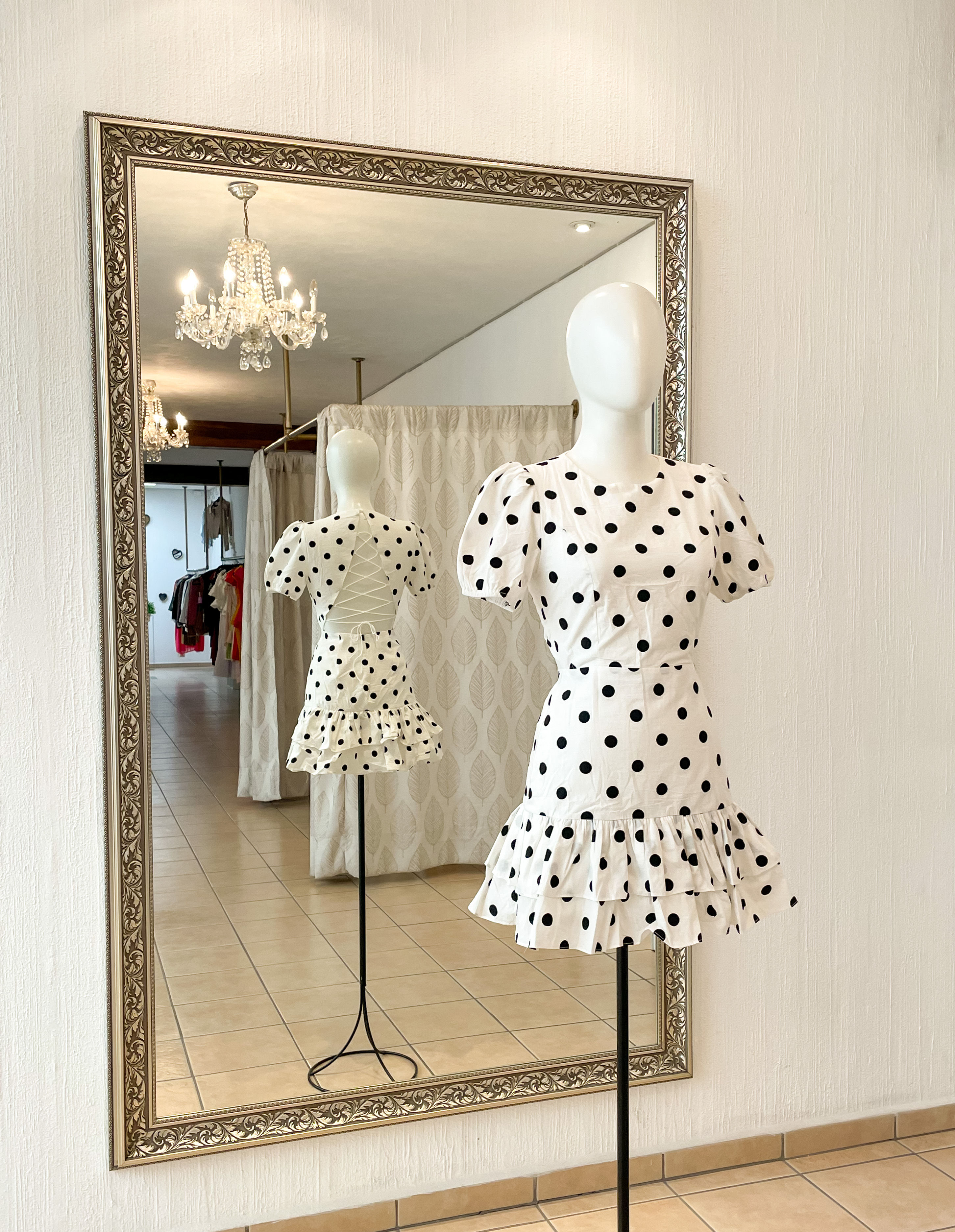 Polka Dot B&W Short Dress