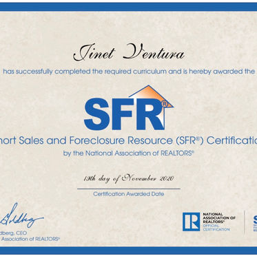 National Association of Realtors® Short Sales and Foreclosure Resource® Certification
