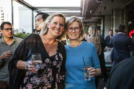 qt rooftop melbourne christmas corporate event with restive consulting