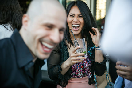 qt rooftop melbourne christmas corporate event with restive consulting