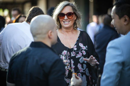 qt rooftop melbourne christmas corporate event with restive consulting