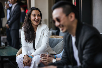 qt rooftop melbourne christmas corporate event with restive consulting