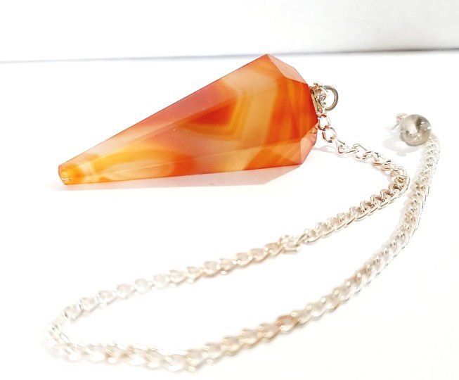 Thumbnail: 1260 Beautiful Red Onyx Crystal Gemstone Dowsing Pendulum