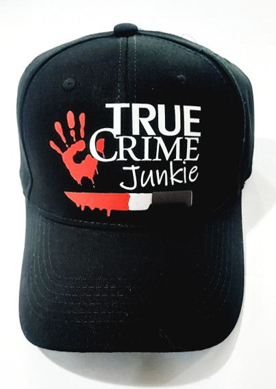 Thumbnail: 1505 Exclusive "True Crime Junkie" Baseball Hat for Men & Women -Black