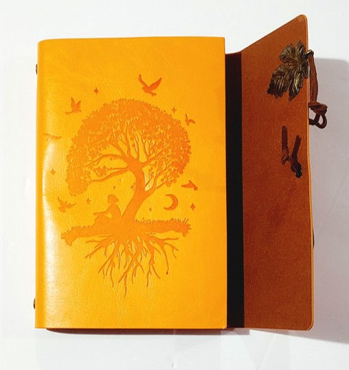 1248 True Crime Case Profile "Tree of Life" Faux Leather Notebook (Refil