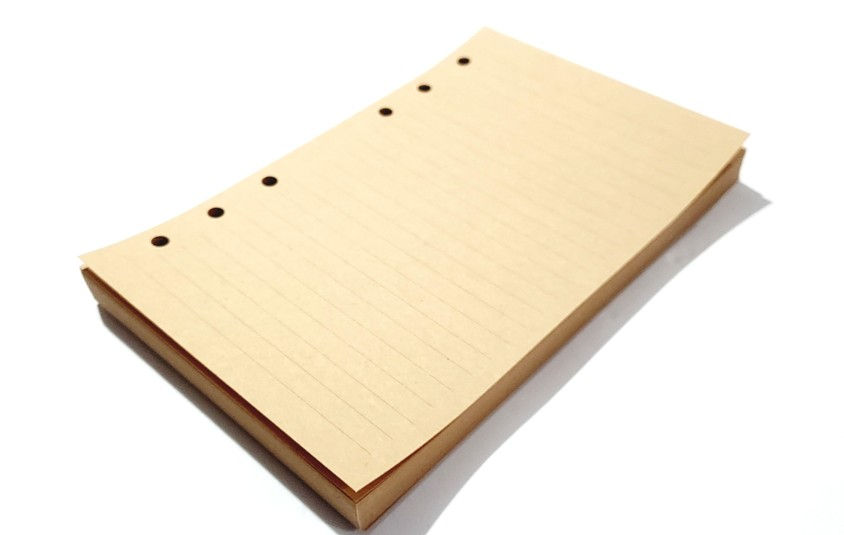 1343 True Crime Case Profile "A6 Refill" Kraft Light Brown Paper
