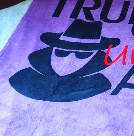 Thumbnail: 1510 "True Crime Undercover Agent" Plush Flannel  Light Weight Blanket 40"x50"