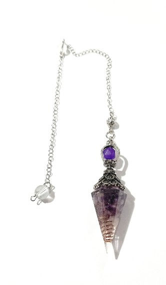 Thumbnail: 1340 Beautiful Amethyst Crystal and Resin Pendulum