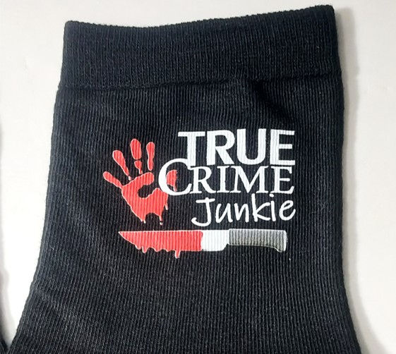 Thumbnail: 1508 "True Crime Junkie" True Crime Lover's Socks