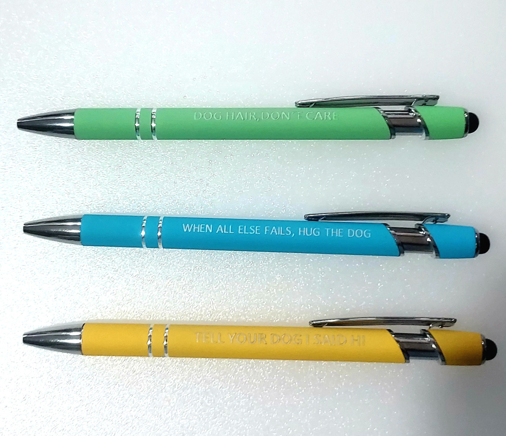 1494 Dog Lover Set of Three Black Ink Ball Point Pens