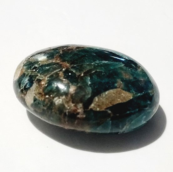 Thumbnail: 1429 Handed Crafted Green Apatite Crystal Palm Stone