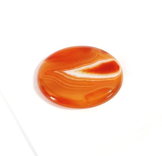 Thumbnail: 1315-2 Unique Banded Red Carnelian Agate Meditation Polished Stone 2"