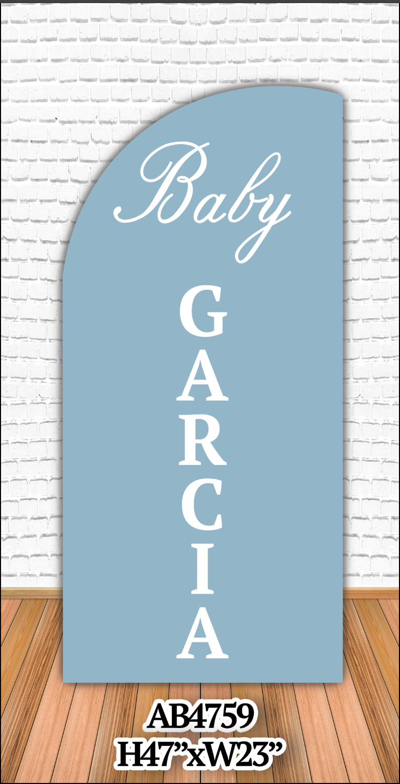 AB4759QS Custom Name Oh Baby 4x2 panel for baby shower, its a boy